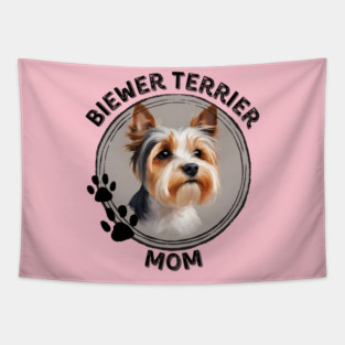 Biewer Terrier Mom Dog Breed Lover Portrait Tapestry