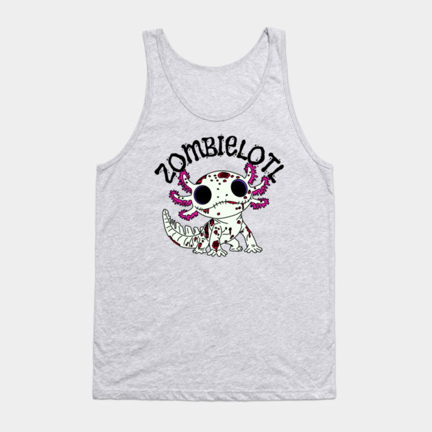 Zombie Axolotl Tank Top by H. R. Sinclair