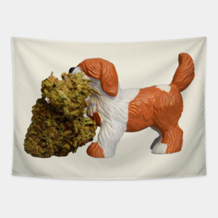 Barkley's Big Bud - Weed Design Tapestry