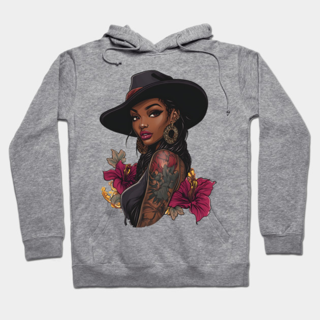 Black Cowgirl Hoodie by UrbanLifeApparel