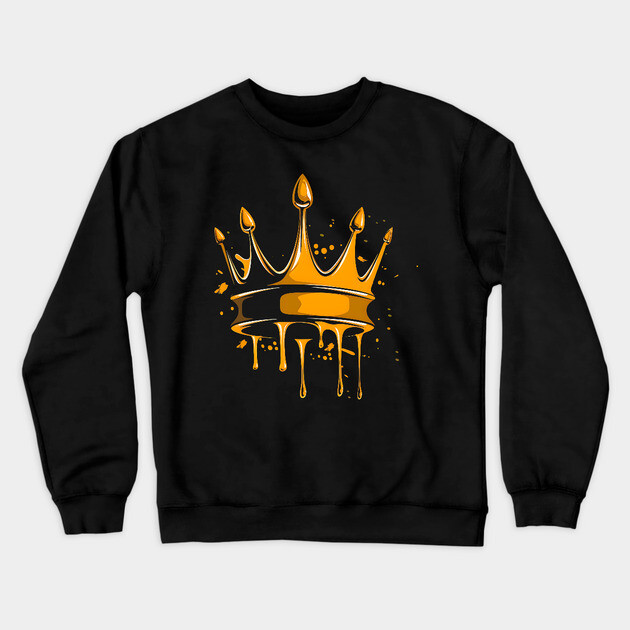 Golden Crown Crewneck Sweatshirt by UrbanLifeApparel
