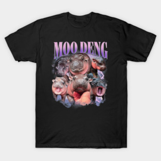 Moo-Deng Baby Pygmy Hippo Cute Zoo For Family T-Shirt