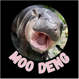 Moo Deng Cute Posters and Art