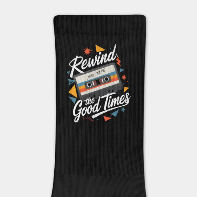 Rewind the Good Times" Retro Mixtape Design by Designed By Marty