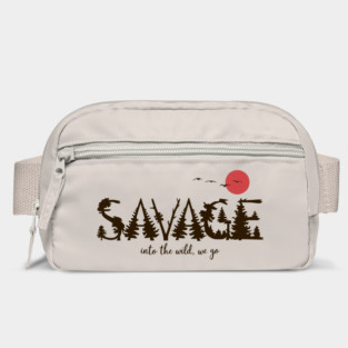 Savage Into the Wild We Go Nature Silhouette Design Bag