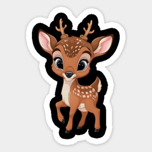 Adorable Baby Deer Illustration Magnet