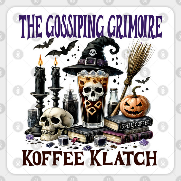 Join The Gossiping Grimoire Coffee Koffee Klatch this Halloween Sticker by Luxinda