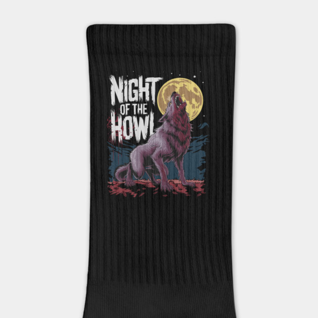 Night of the Howl Halloween Wolf Design by Designed By Marty
