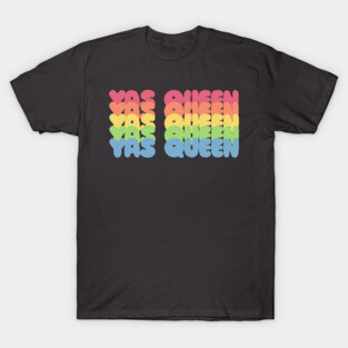 YAS QUEEN Slogan Tee / Typographic Design T-Shirt