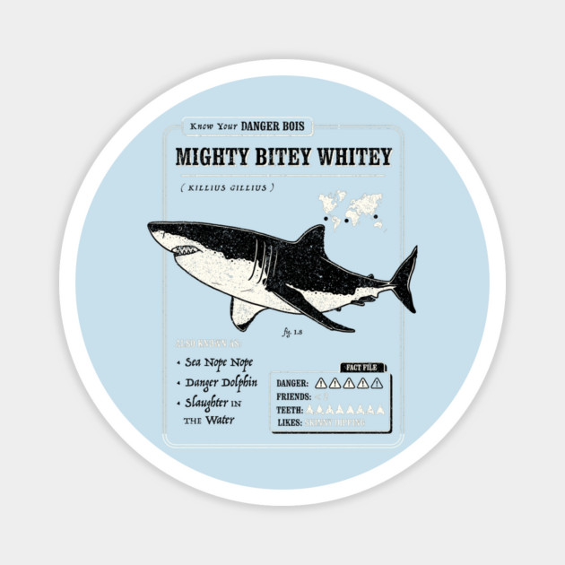 Mighty Bitey Whitey Magnet by dumbshirts