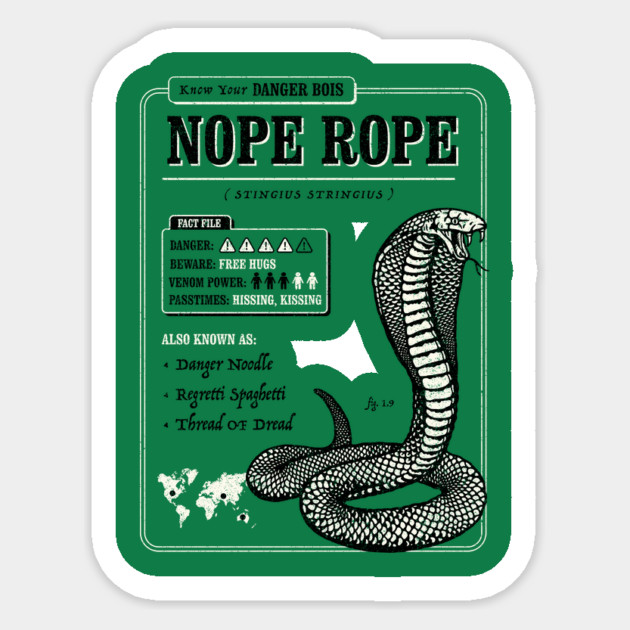 Nope Rope Sticker by dumbshirts