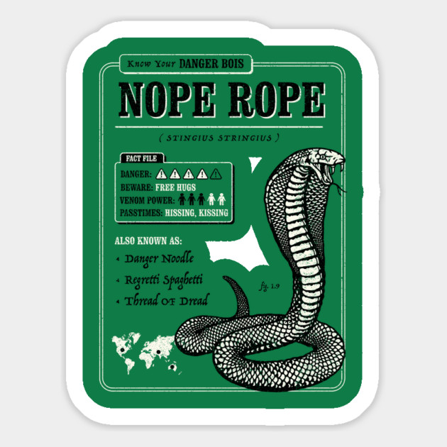 Nope Rope Magnet by dumbshirts