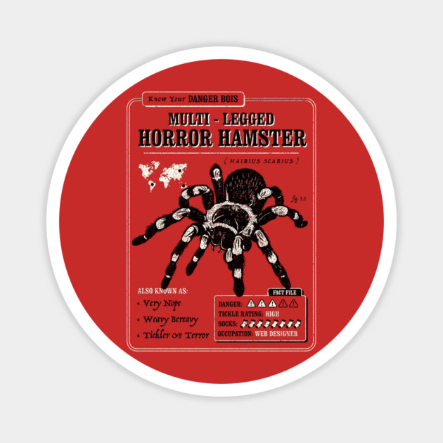 Multi-Legged Horror Hamster Magnet by dumbshirts