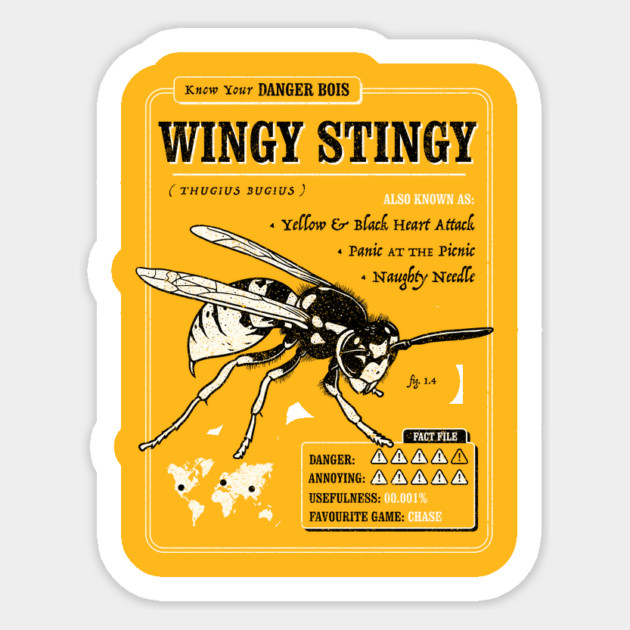 Wingy Stingy Sticker by dumbshirts