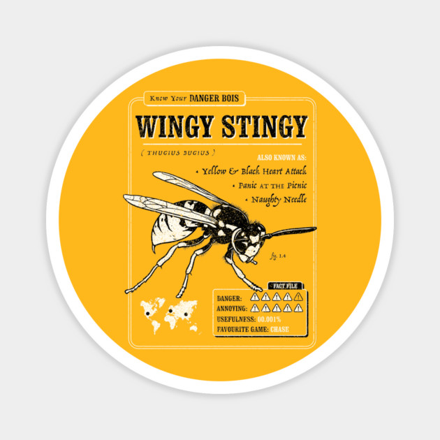 Wingy Stingy Magnet by dumbshirts