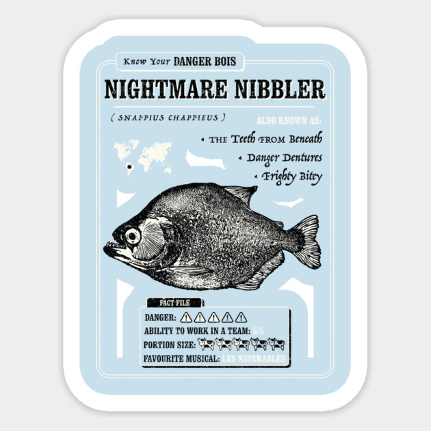 Nightmare Nibbler Sticker by dumbshirts