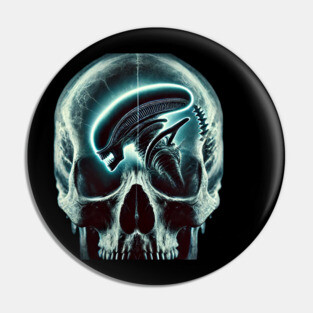 ALIEN Implant - Literally! (No Text In Design) Pin