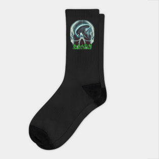 Alien Implant - Literally! (With Text) Socks