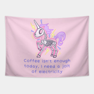Wake me up unicorn Tapestry