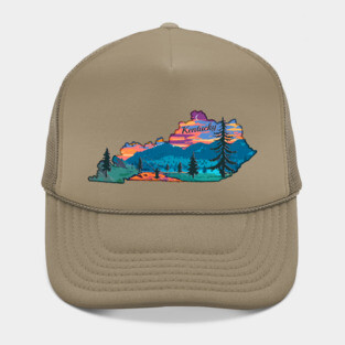Kentucky Fly Fishing State River Sunset by TeeCreations Hat