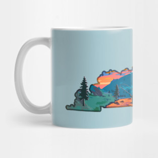 Kentucky Fly Fishing State River Sunset by TeeCreations Mug