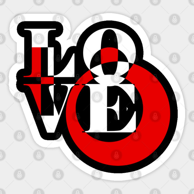 Love - Retro Typographic - Minimalism Sticker by TuncGK