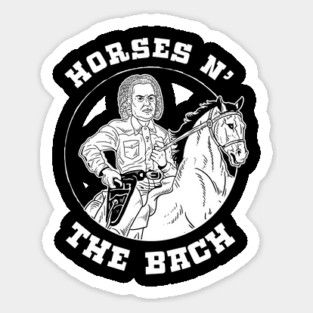 Horses N The Bach Sticker