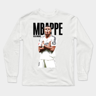 Mbappe Real Madrid Vector Art Long Sleeve T-Shirt