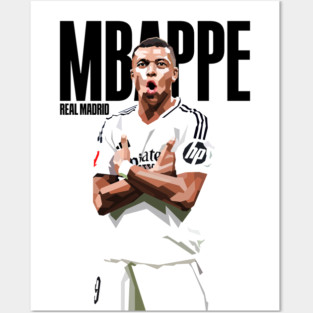Mbappe Real Madrid Vector Art Posters and Art