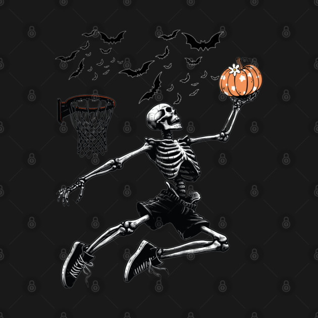 Basketball Skeleton Halloween by JessArty