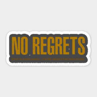 NO REGRETS Sticker