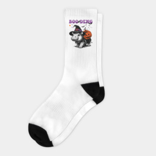Moo Deng Halloween Socks