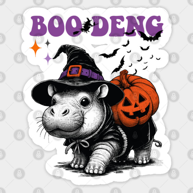 Moo Deng Halloween Sticker by JessArty