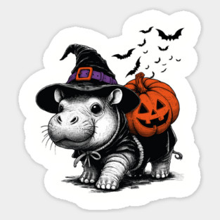 Moo Deng Halloween Magnet
