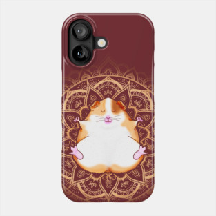 Zen Guinea Pig Meditating Mandala Phone Case