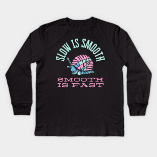 Slow is Smooth - Pastel Snail Edition Kids Long Sleeve T-Shirt