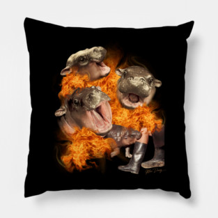 Moo Deng Is Fire! Pillow