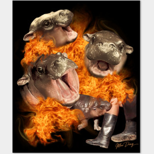 Moo Deng Is Fire! Posters and Art