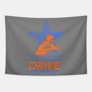 Defunct Detroit Drive Arena Football Tapestry