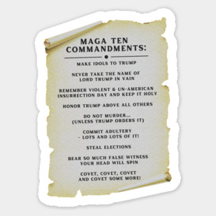 MAGA Ten Commandments Magnet