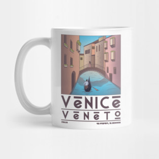 Venice Italy Travel Poster Mug