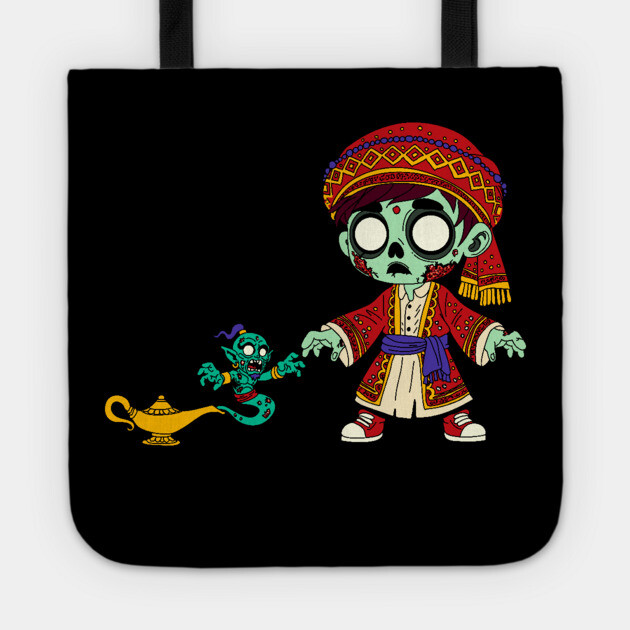 Zombie Aladdin & Zombie Genie Tote by H. R. Sinclair