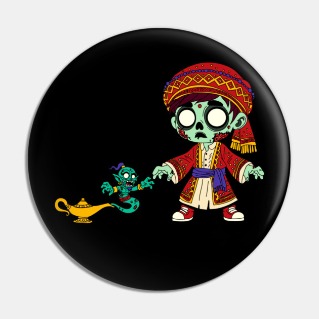 Zombie Aladdin & Zombie Genie Pin by H. R. Sinclair