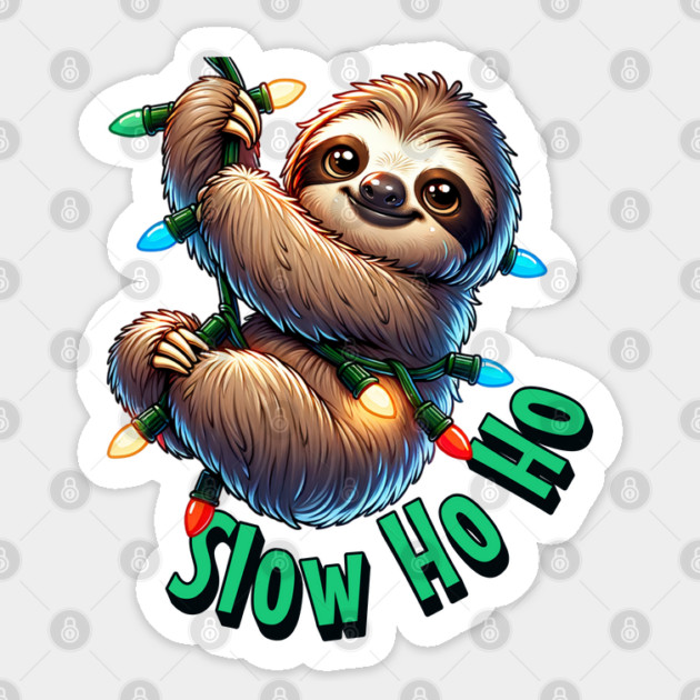 Sloth Christmas Sticker by HolidayBug