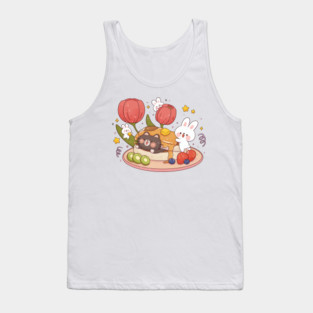 Bunny Cat Yummy Pancake Tank Top