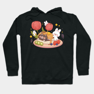 Bunny Cat Yummy Pancake Hoodie