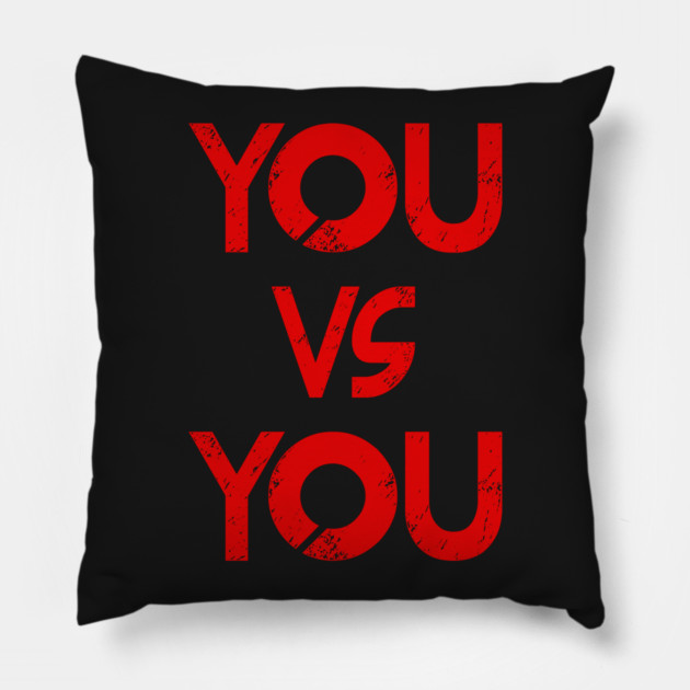 YOU vs YOU Pillow by alblais