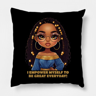 I Empower Myself - Black Woman Pillow