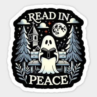Read In Peace Ghost Sticker