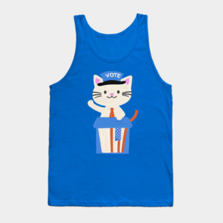 Cute Cat Vote Shirt for Election Tank Top